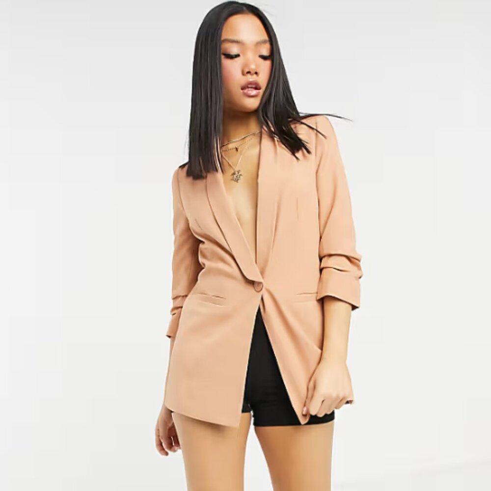 ASOS DESIGN Petite Mix & Match Suit Blazer – Blush | Size US 6 (S)